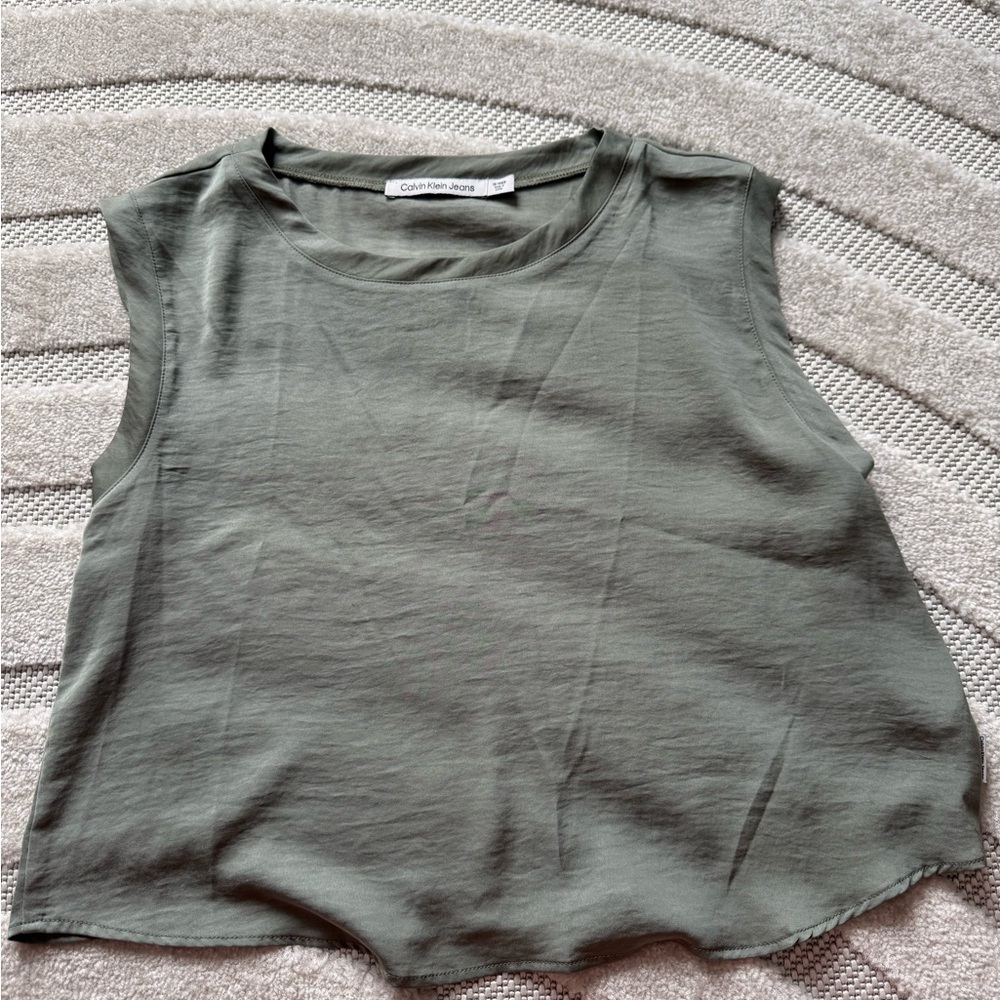 Calvin Klein Jeans Sage Green Muscle Tee